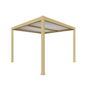 Pergola 3x3 m za terasu bioklimatska 10x10 boja drva