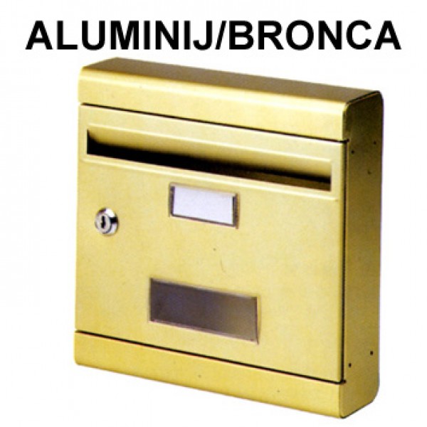 Poštanski sandučić E87, aluminij i bronca