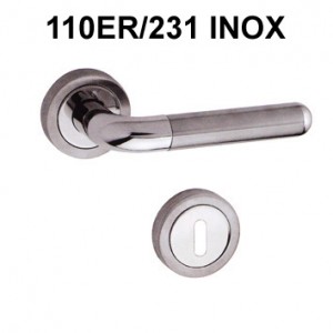 Kvaka za vrata INOX 110 ER-231 sa rozetom za ključ