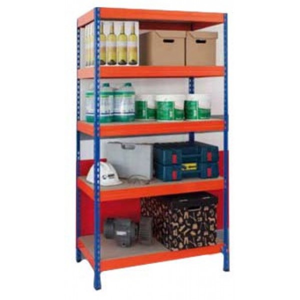 Stalaža 5 polica 180x90x45cm plavo/narančasta Stalaža 5 polica 180x90x45cm plavo/narančasta