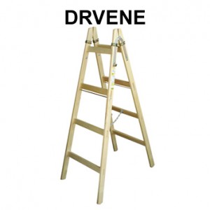 LJESTVE DUPLE drvene 4 STEPENICE