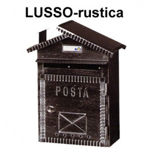Poštanski sandučić crni Rustica Lusso s krovom