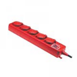 KABEL PROD. 5 UTIČ. SA SKLOPKOM IP44 5,0m crveni