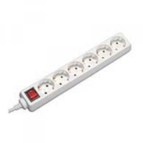 KABEL PRODUŽNI 6 PRIKLJUČKA + SKLOPKA 3,0m bijeli