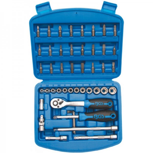 Set nasadnih ključeva i bitova BGS 4-13 mm 1/4″ 46 dj. pro+ 2144 